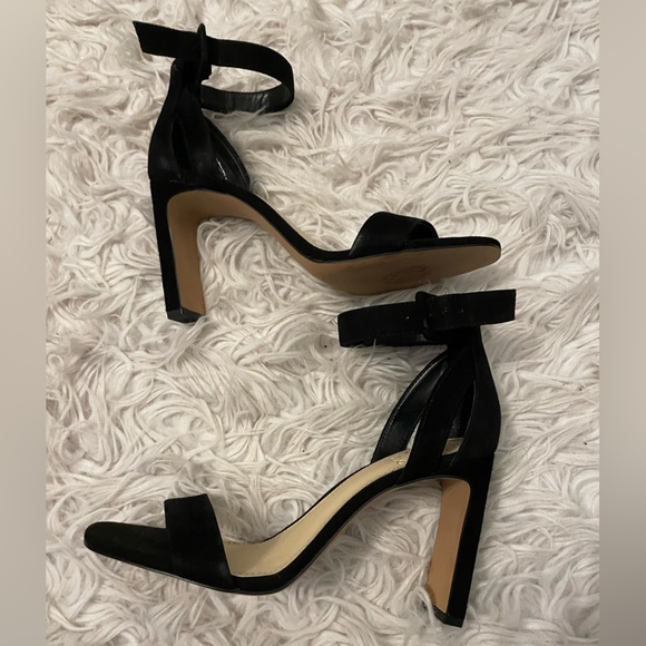 Vince Camuto Black Suede Heels - Picture 3 of 4